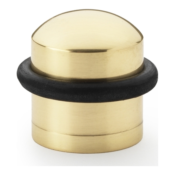 AW638PBL • Polished Brass • Alexander & Wilks Dome Top Floor Mounted Door Stop